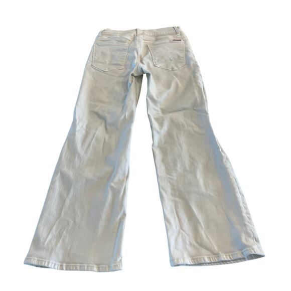 Hudson Rosalie Wide Leg Jeans White Distressed Size 25 - Picture 3 of 13